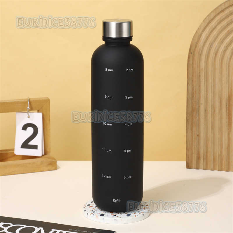 Gradient Color Plastic Small Mouth Bottle Outdoor Large Capacity Space Cup Frosted Sports Portable Water Bottle New Simple Design H250911