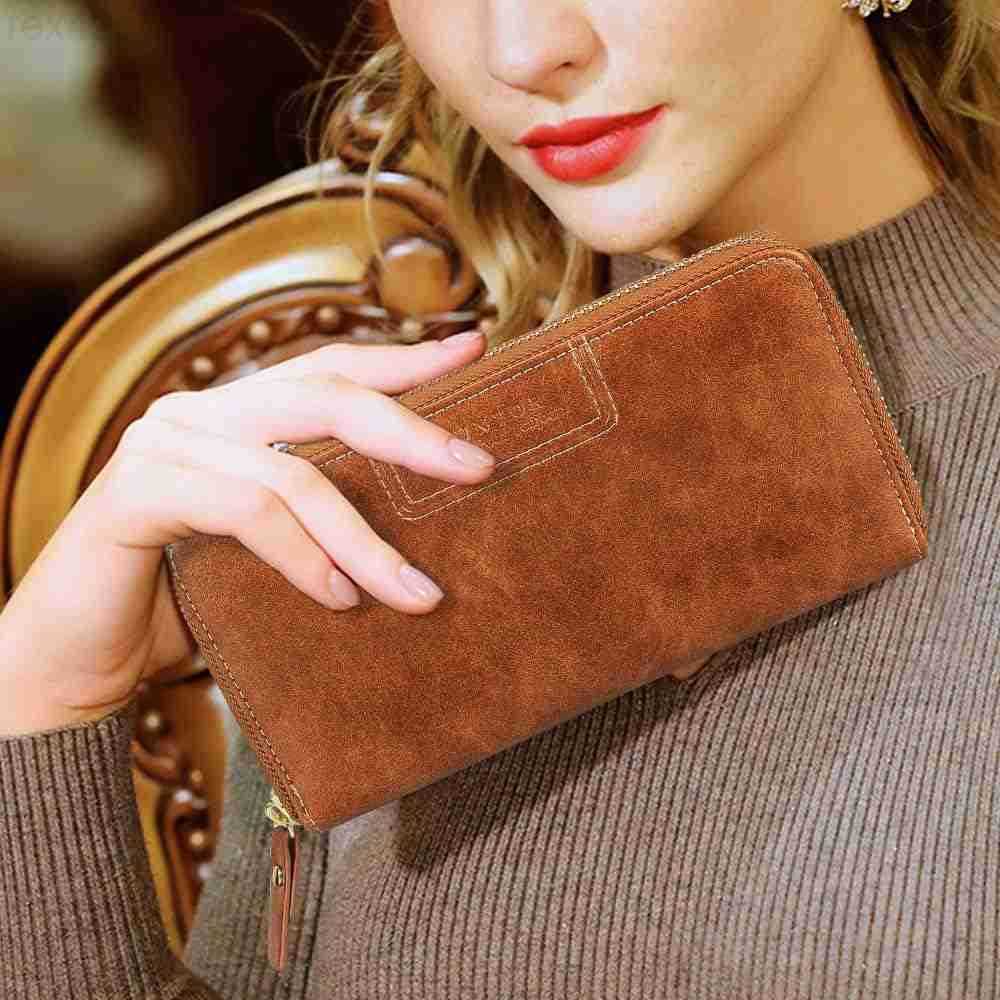Wristlet Wallets for Women Ladies PU Vegan Leather Clutch Wallet Zip around Phone Purse Card Holder OrganizerW250911