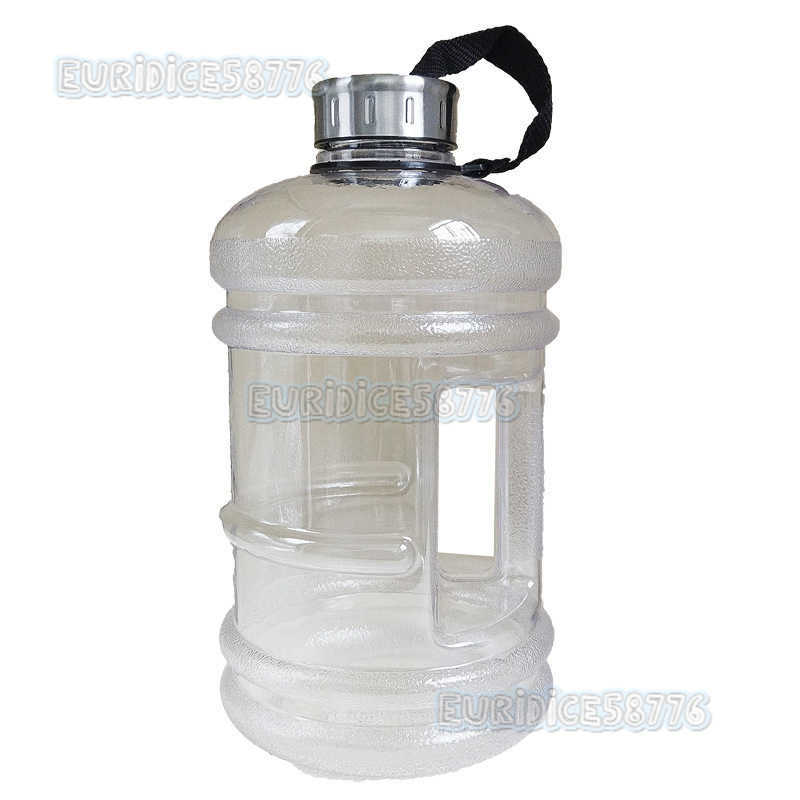 1000ml 2000ml Sports Cold Water Bottle Large Capacity Ton Bucket Outdoor Portable Summer Steel Lid Water Bucket Cup H250911