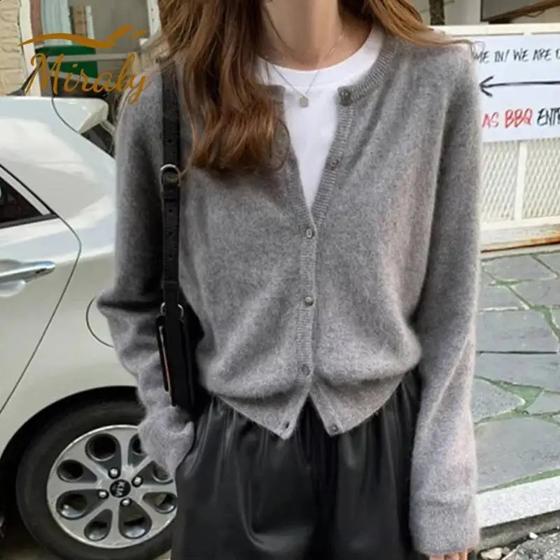 2026 Y2K Autumn Winter Warm Korean Single Breasted Sweater Cardigan Women Long Sleeve Casual Jumpers Knitted Tops Outwear 250911