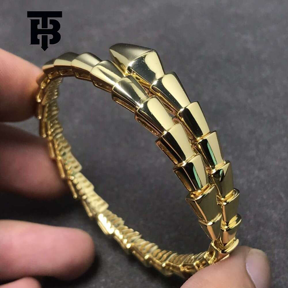 TB BHULAMTE Gold Silver Bracelet Womens bracelet Jewelry Bangle Women Mens Serpentine Letter Snake Couple Luxury Diamond Bracelets Unisex
