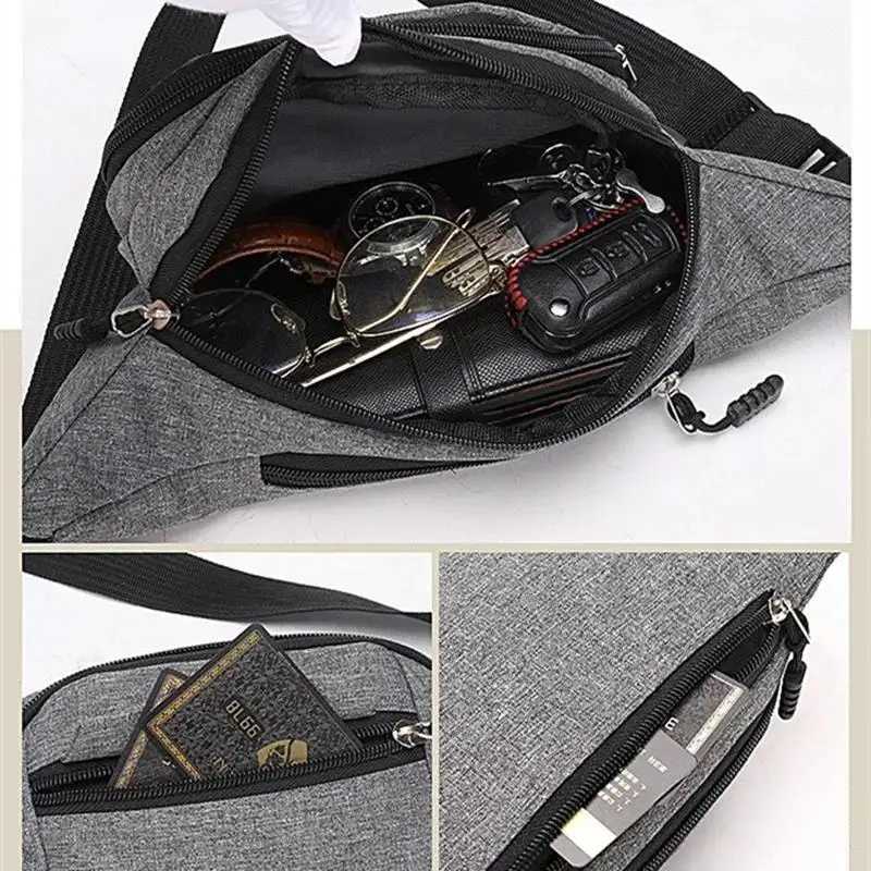 Mens Waterproof Waist Pack Korean Style Crossbody Fanny Bag For Outdoor Sports Travel Z250911