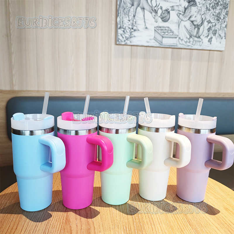 New Ice Tyrant Handle Cup Straw Cup 304 Stainless Steel Insulated Cup Portable Car Cup H250911