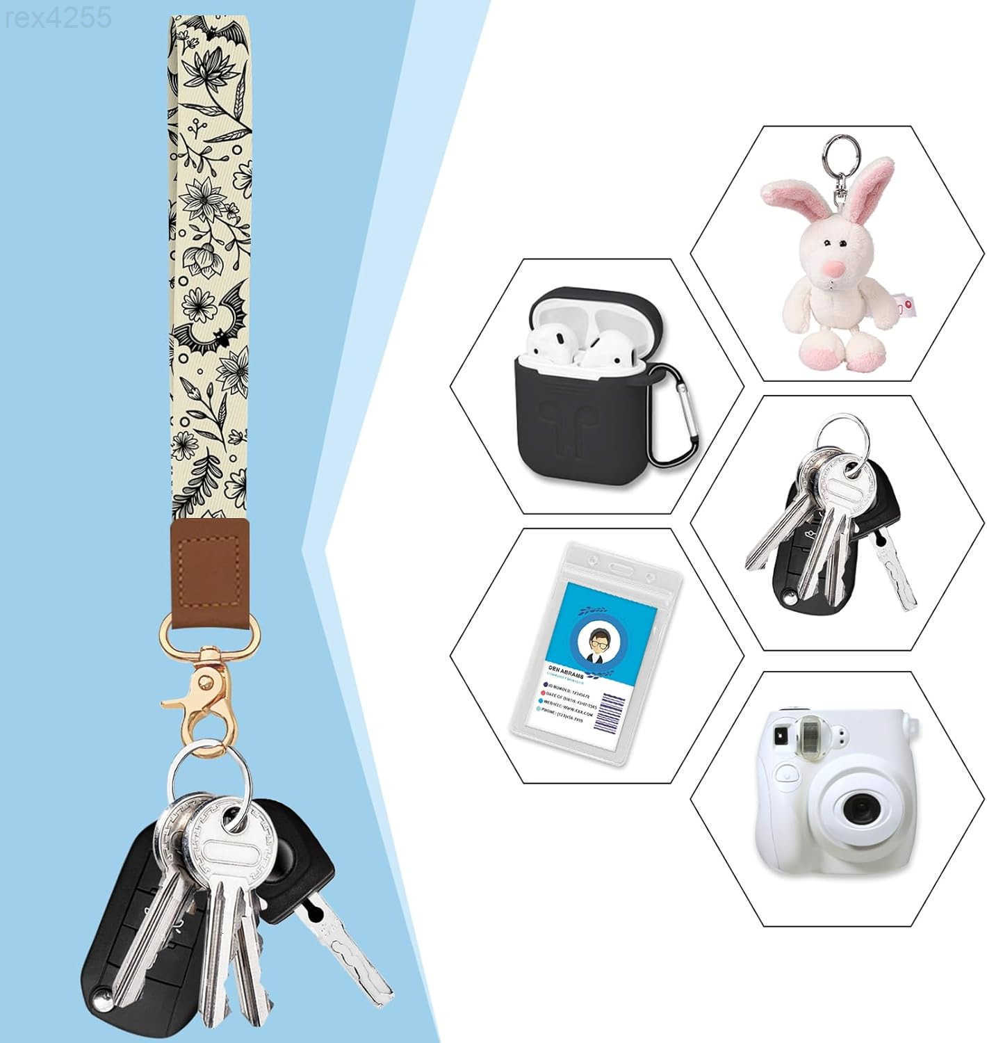 Credit Card Holder for Women Goth Small RFID Blocking Wallet with Wristlet Strap Gothic Zipper Keychain Women Wallet Leather Card Case Wallet Purse wi