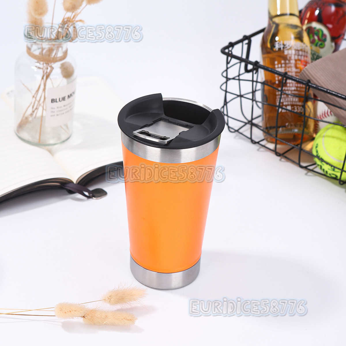 20oz Doublelayer Insulated Beer Cup 304 Stainless Steel Insulated Cup Simple Car Coffee Cup H250911