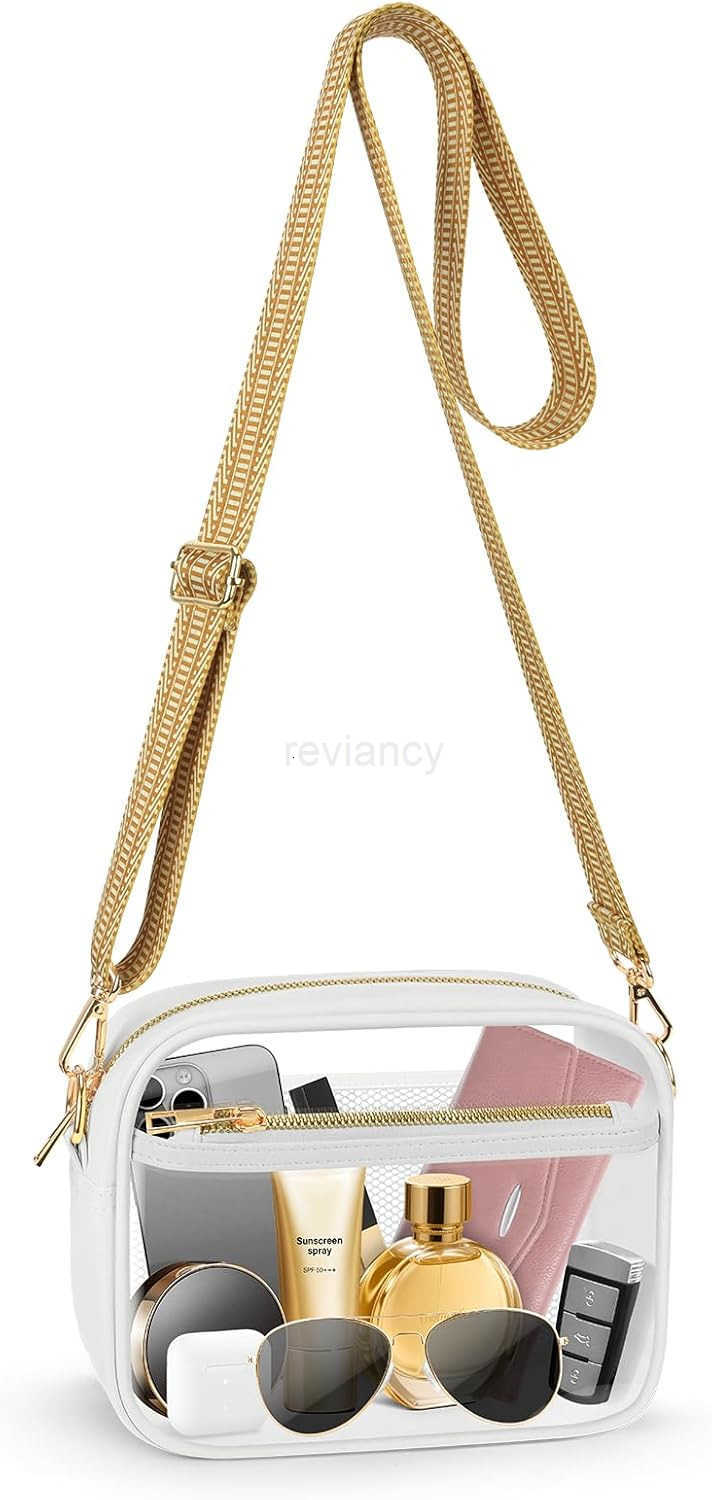 Clear Bag Stadium Approved Clear Bags with Adjustable Strap Clear Stadium Bag for Women Men Concerts SportsW250911