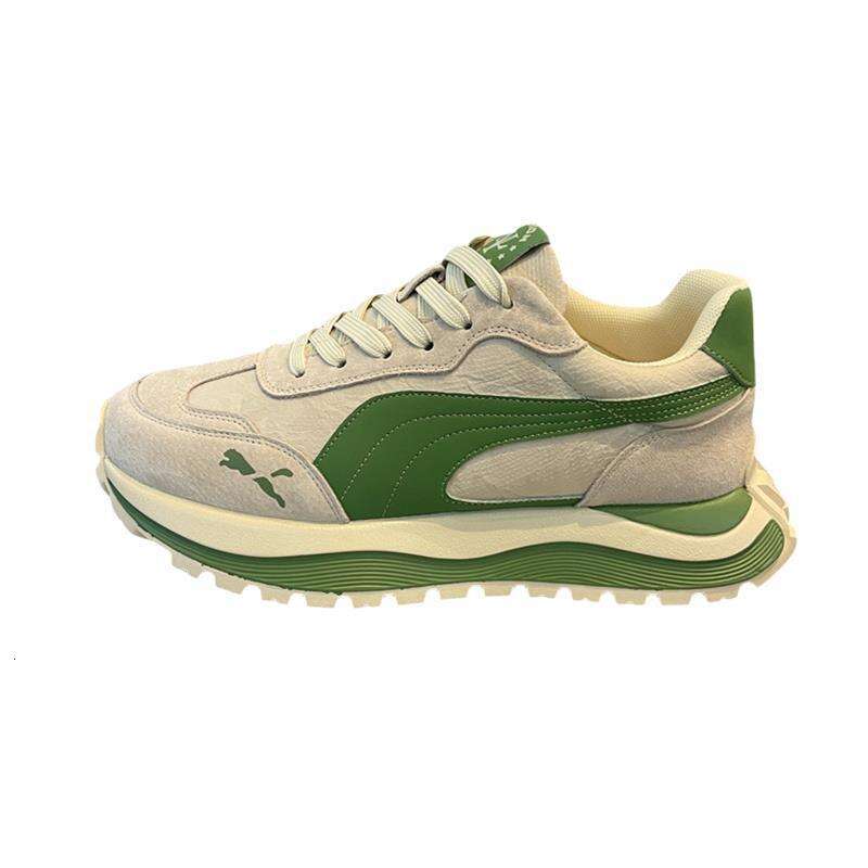 2025 Spring New Thick-Soled Height-Increasing Color-Block Versatile Breathable Sports Casual Men's Dad Shoes