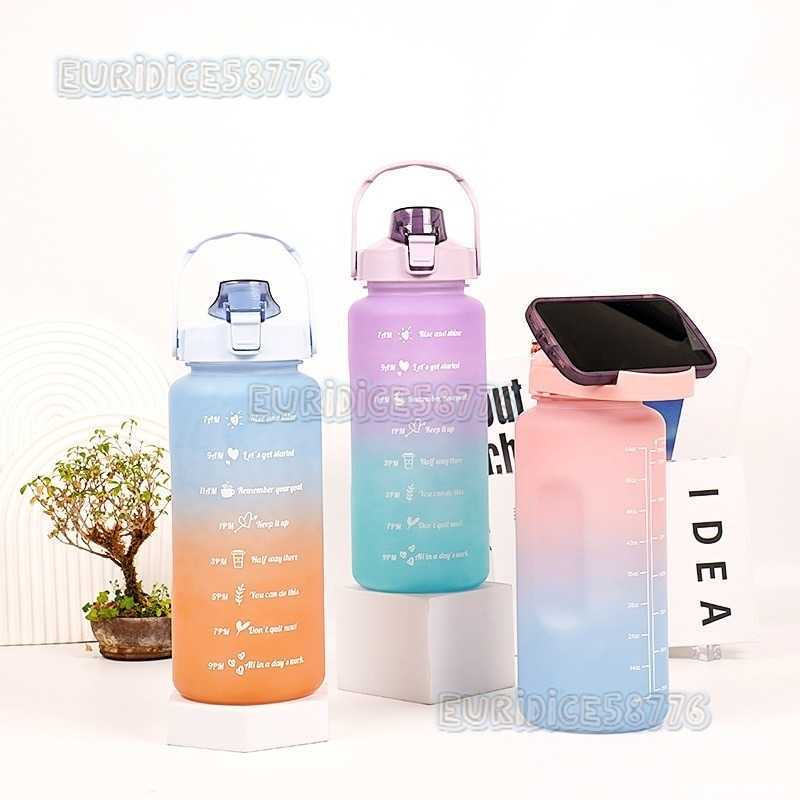 New Large Capacity Gradient Plastic Cup 2l Sports Simple Outdoor Water Bottle H250911