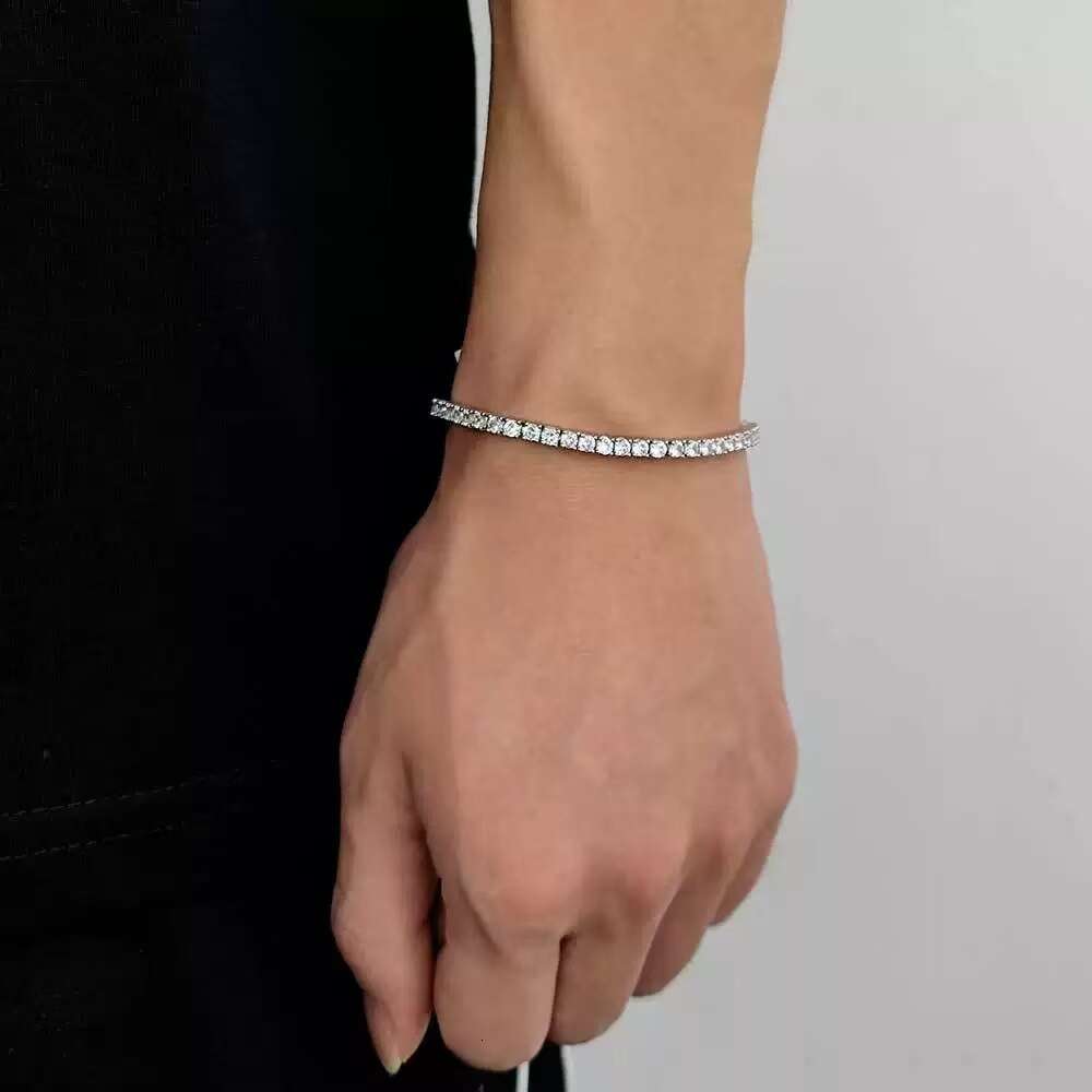 Goldleaf Jewelry Hot Sell 3mm-5mm D Color VVS Tennis Necklace Bracelet Sterling Sier Moissanite Chain