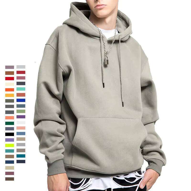 Unisex Oversized Hoodie with Logo and Graphic, Heavyweight Cotton Pullover, Blank Streetwear