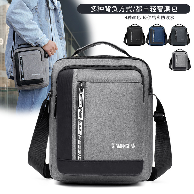 Designer Bag New Business Casual Men S Bag Patchwork Large Capacity Luxury Bag Trendy Crossbody Small Backpack Simple Commuter Shoulder Free Shipping 