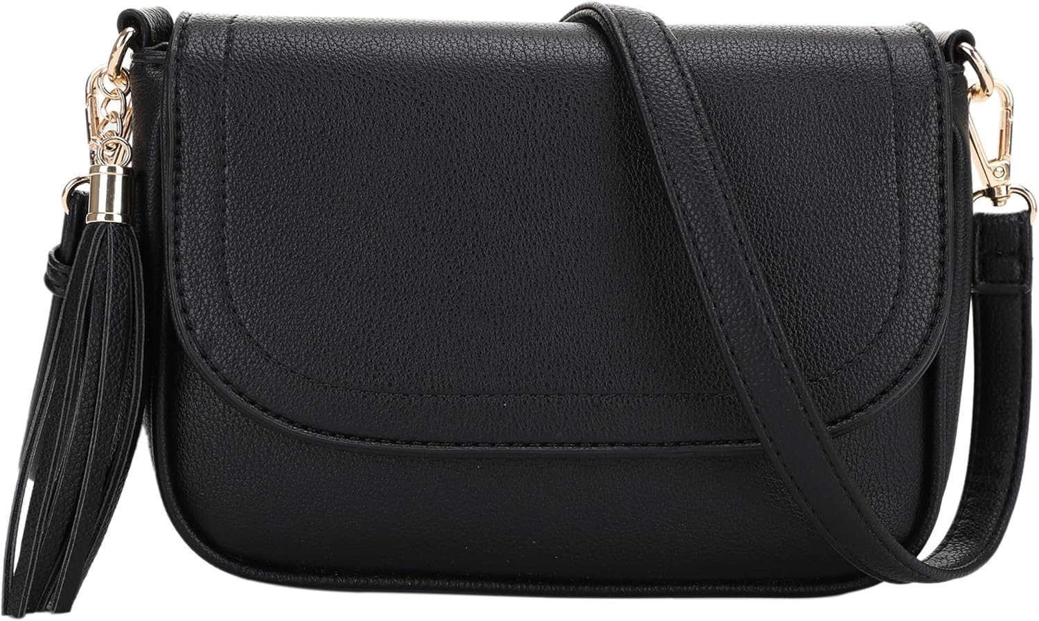Small Crossbody Bags for Women Trendy Flap Saddle Purses with Tassel Vegan leather Shoulder bagW250911