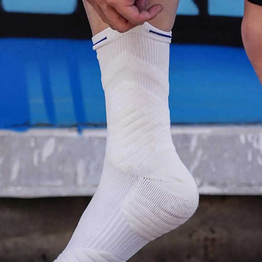 1Pair Professional basketball socks thickened towel bottom game training sports socks ankle protection nonslip socks D2509111