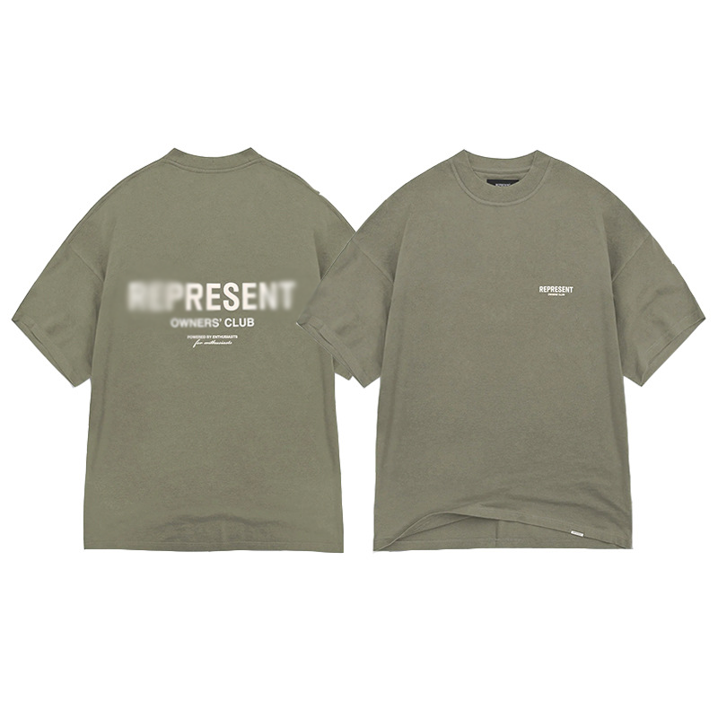 Men's T Shirts Luxury Brand REP 2025 T-shirt Crewneck Short Sleeve Cotton Tee Women Men Streetwear Tops