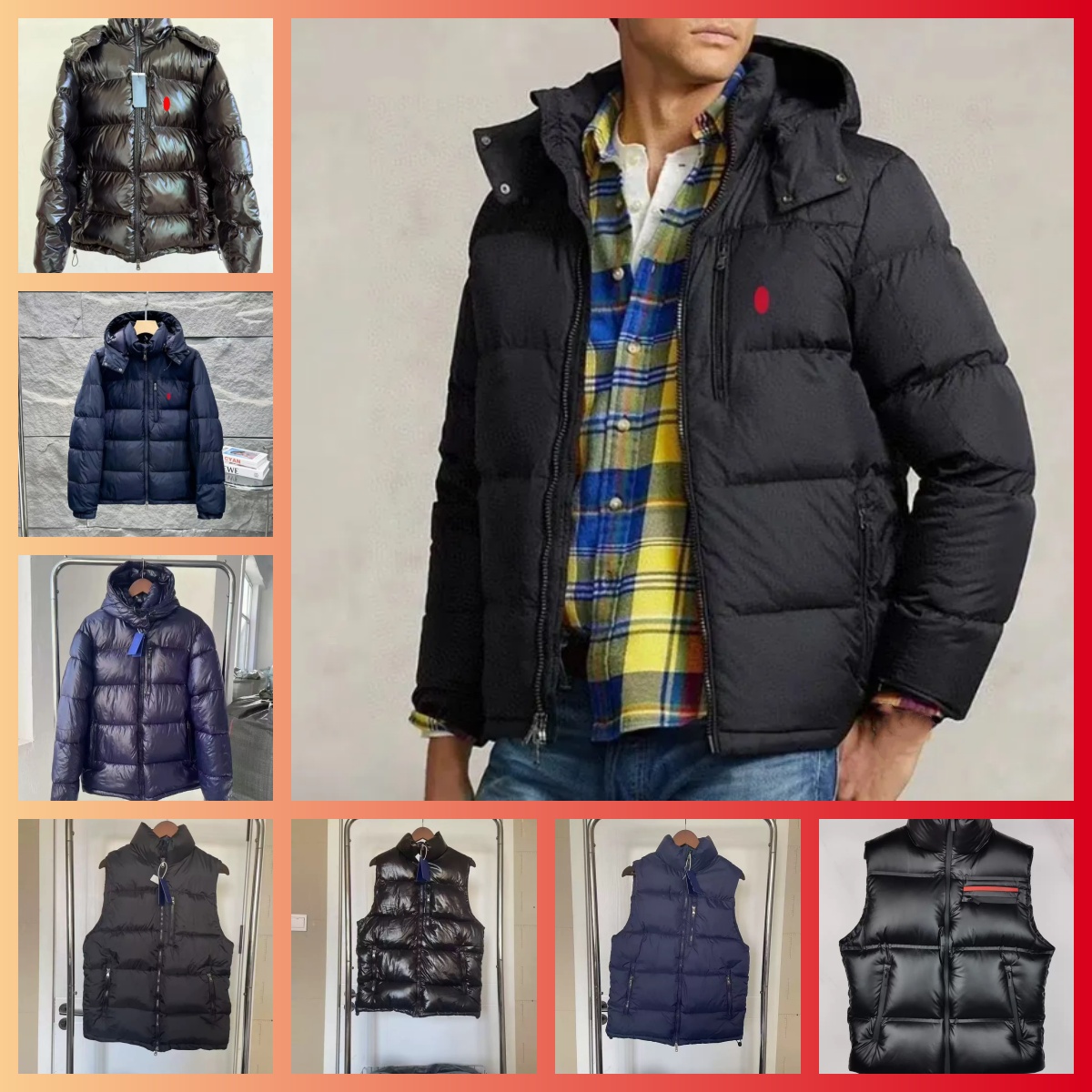 Designer Uomo Piumini Invernali Parka Abbigliamento Per Spo…