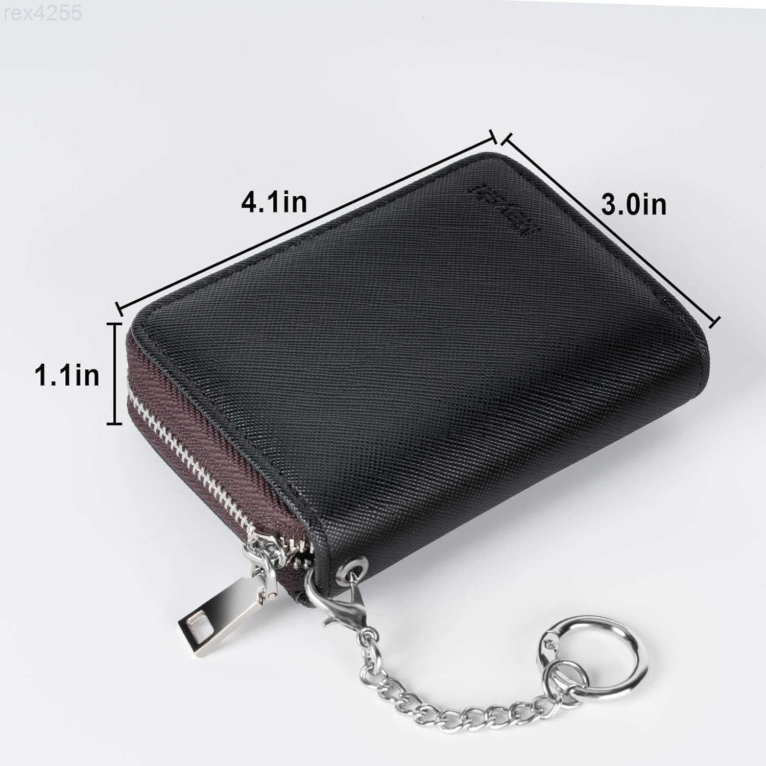 Credit Card Holder Zipper Credit Card Wallet for Women Small Accordion Card Cases Holder KeyChain Wallet Business Card Cases BlackW250911