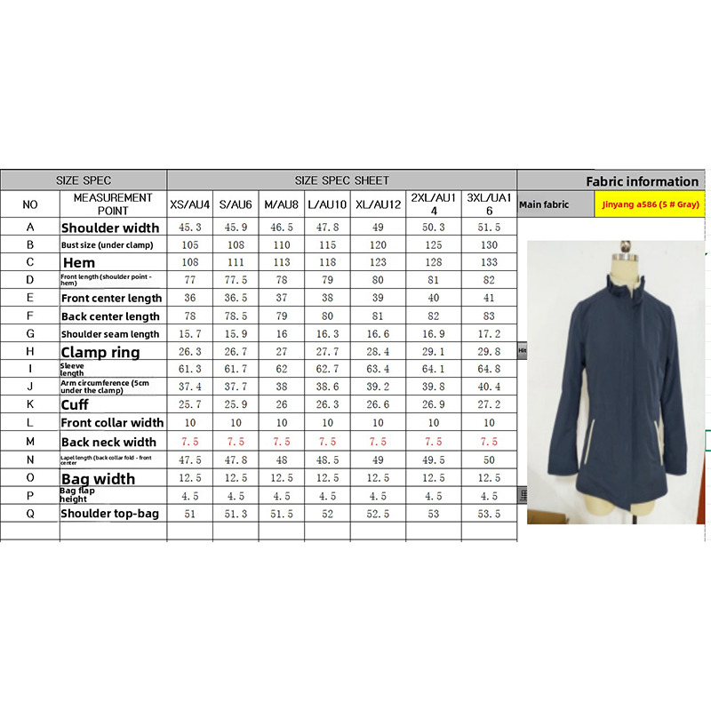 Women's Down & Parkas Women's Navy Blue Mid - length Windproof Coat with Drawstring Collar