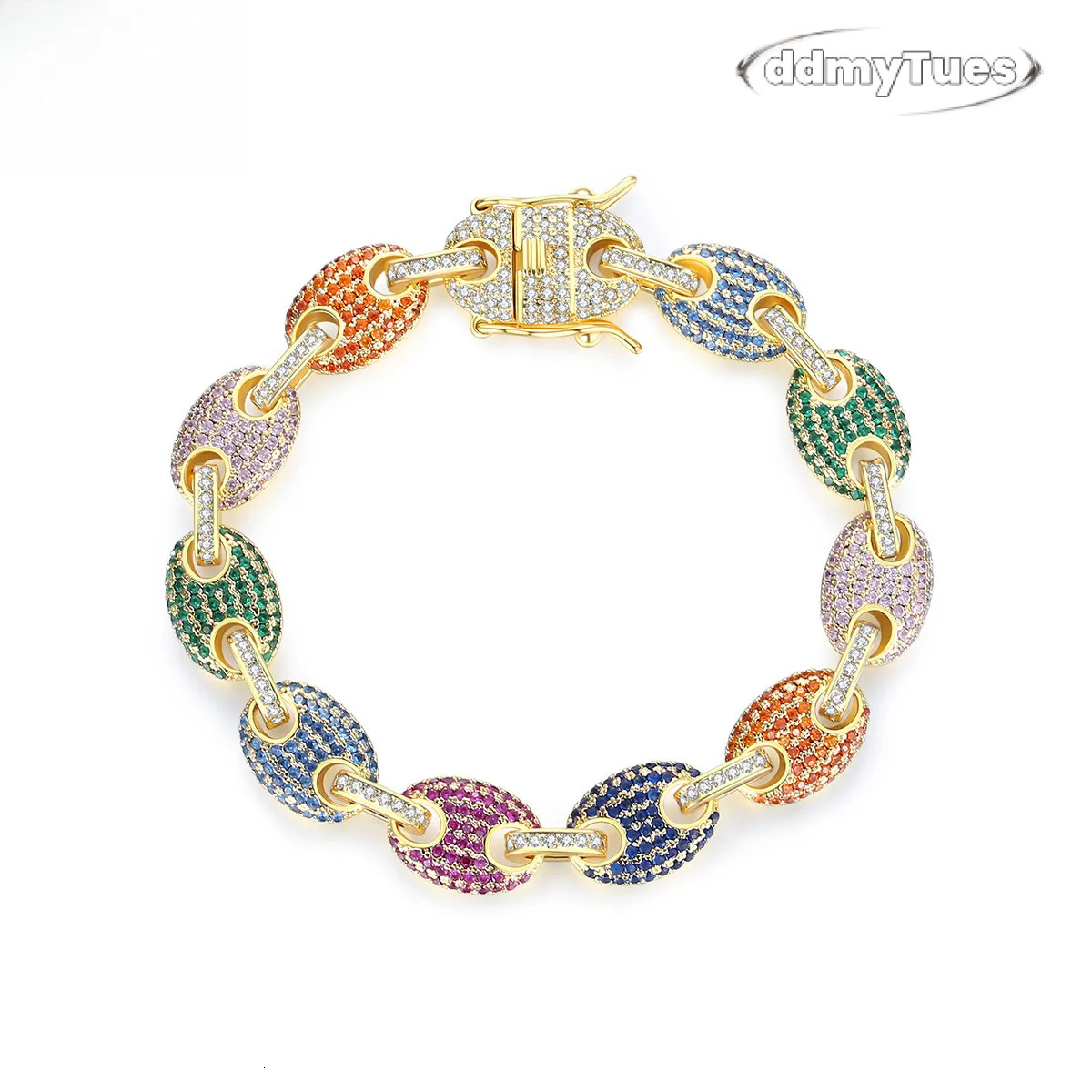 Full Dia Copper Micro-inlaid Zirconia Hand European Designer Madam Bracelet And American High-end Niche Trade Cross-border Jewelry Factory TUES