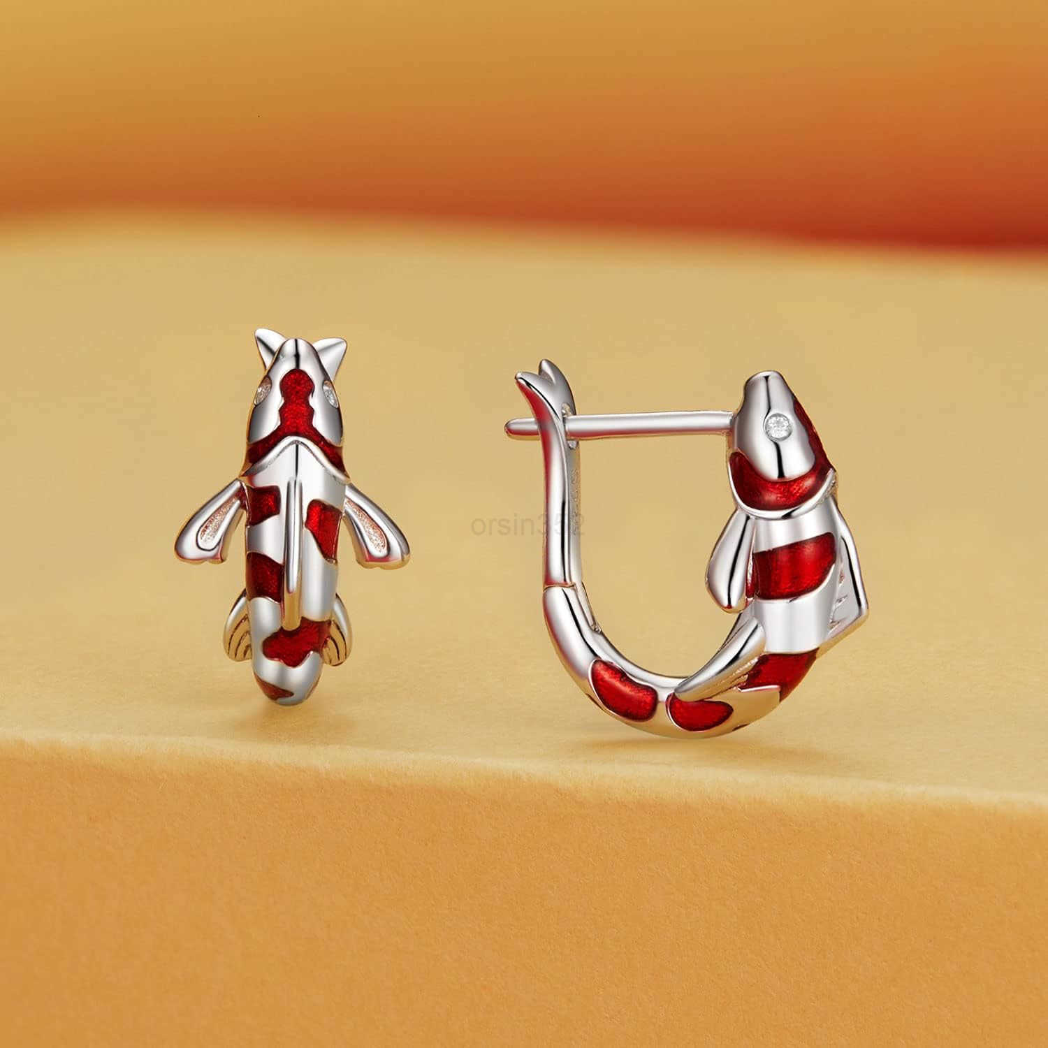 Sterling Silver Earrings VOROCO Cubic Zirconia White Gold Plated Colorful Huggie Small Hoop Earrings Cute Butterfly Cat Hypoallergenic Earring For Wom