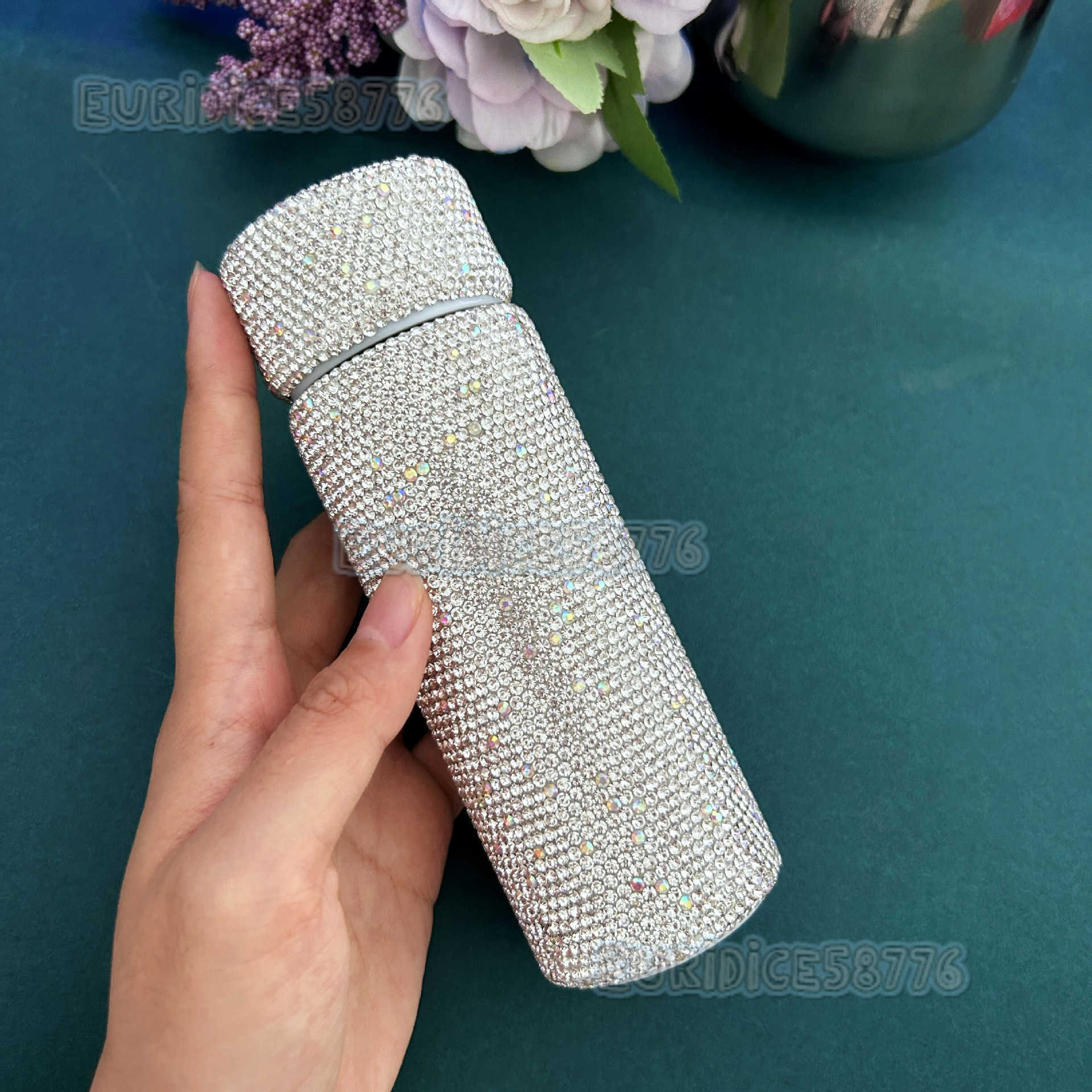 Full Diamond Pocket Insulated Cup Portable Compact 304 Stainless Steel Mini Luxury Car Straight Cup H250911