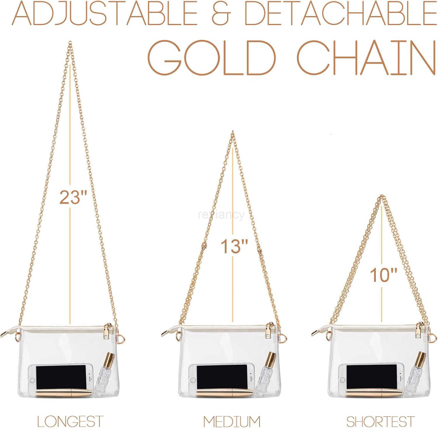Clear Purse for Women Stadium Approved Small Crossbody Bag with Zipper Clear Stadium Bag for Concerts SportsW250911