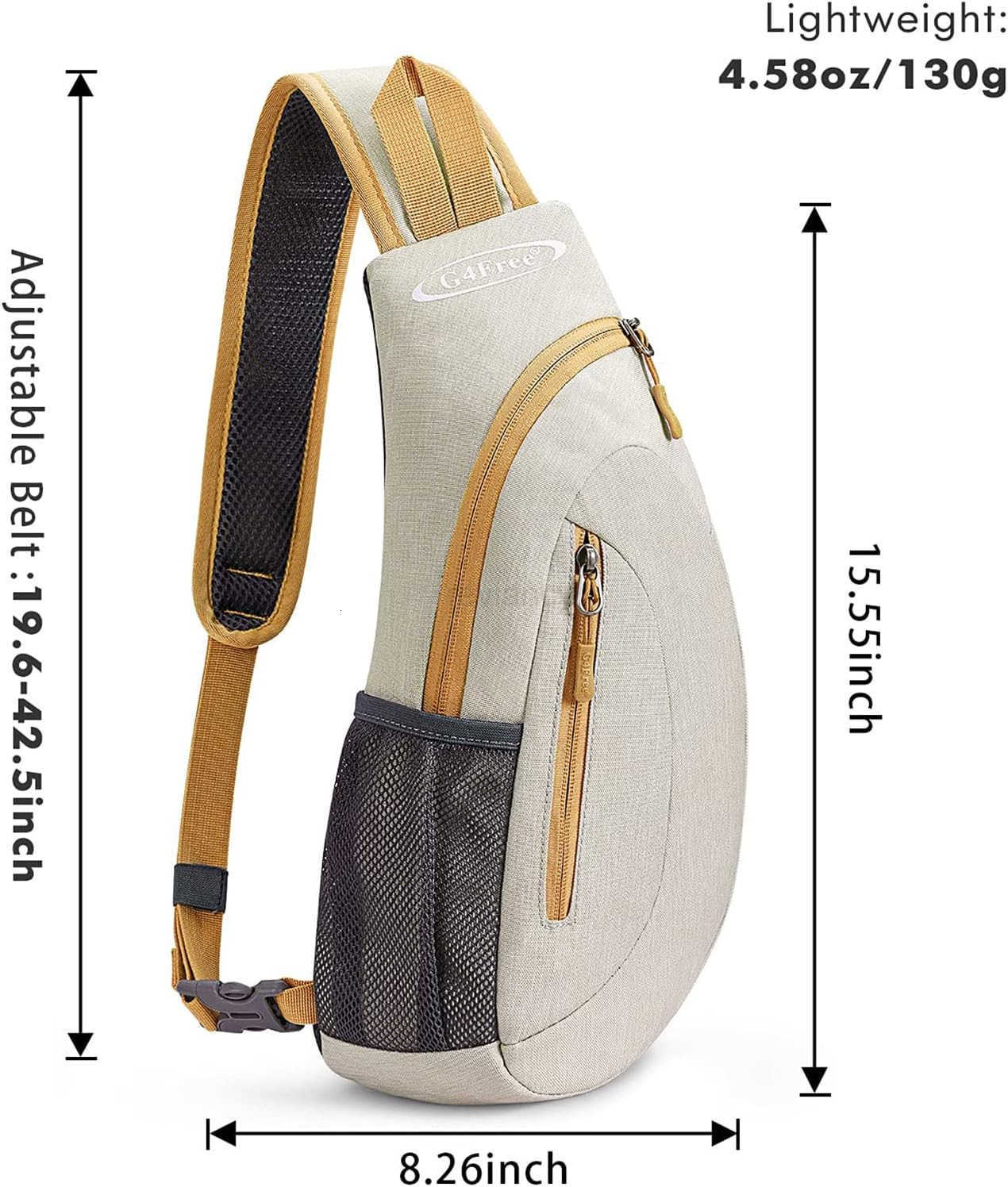 Sling Bag for Men Women Small Crossbody Backpack Lightweight Chest Shoulder Bags for Travel Outdoor and Sports Light BlueW250911