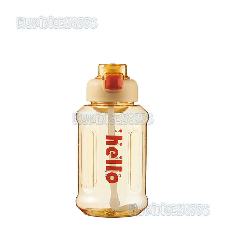 Cute Portable Straw Cup for Men and Women Large Capacity Leakproof Plastic Cup Space Cup Water Bottle H250911