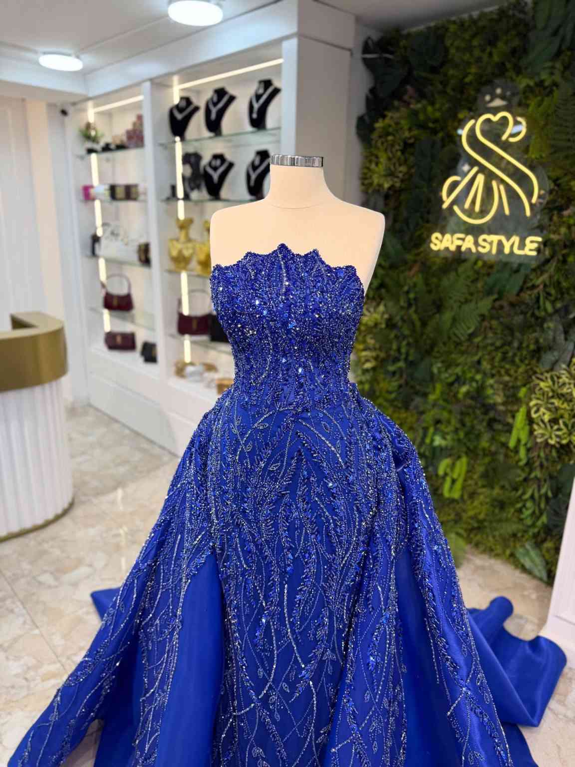 Real Picture Evening Dress Mermaid Prom Gowns Shine Lace Satin Applique Prom Dress Sequined Robes De Mariee Size Customized vestido de novia