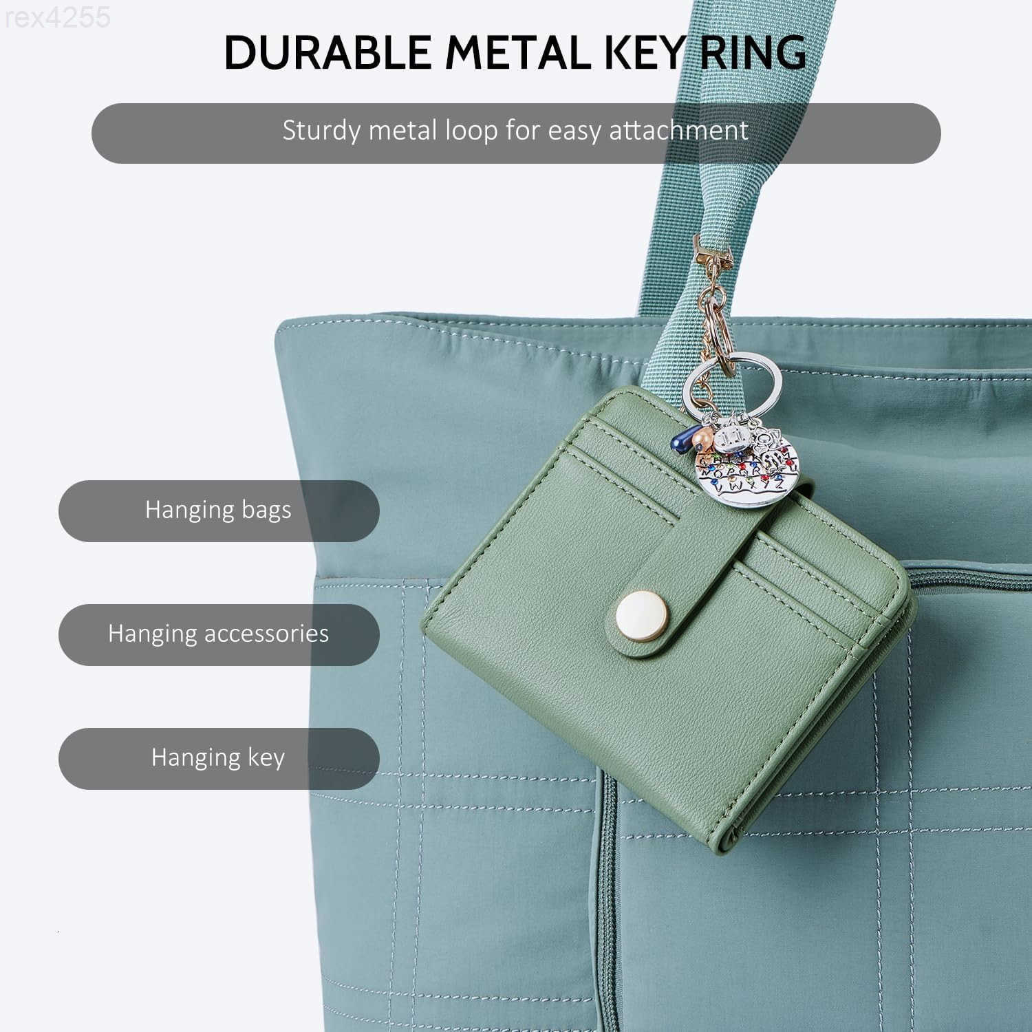 Slim Wallet for WomenRFID Blocking Bifold Credit Card Holder with Zipper Coin PocketID WindowKeychainW250911