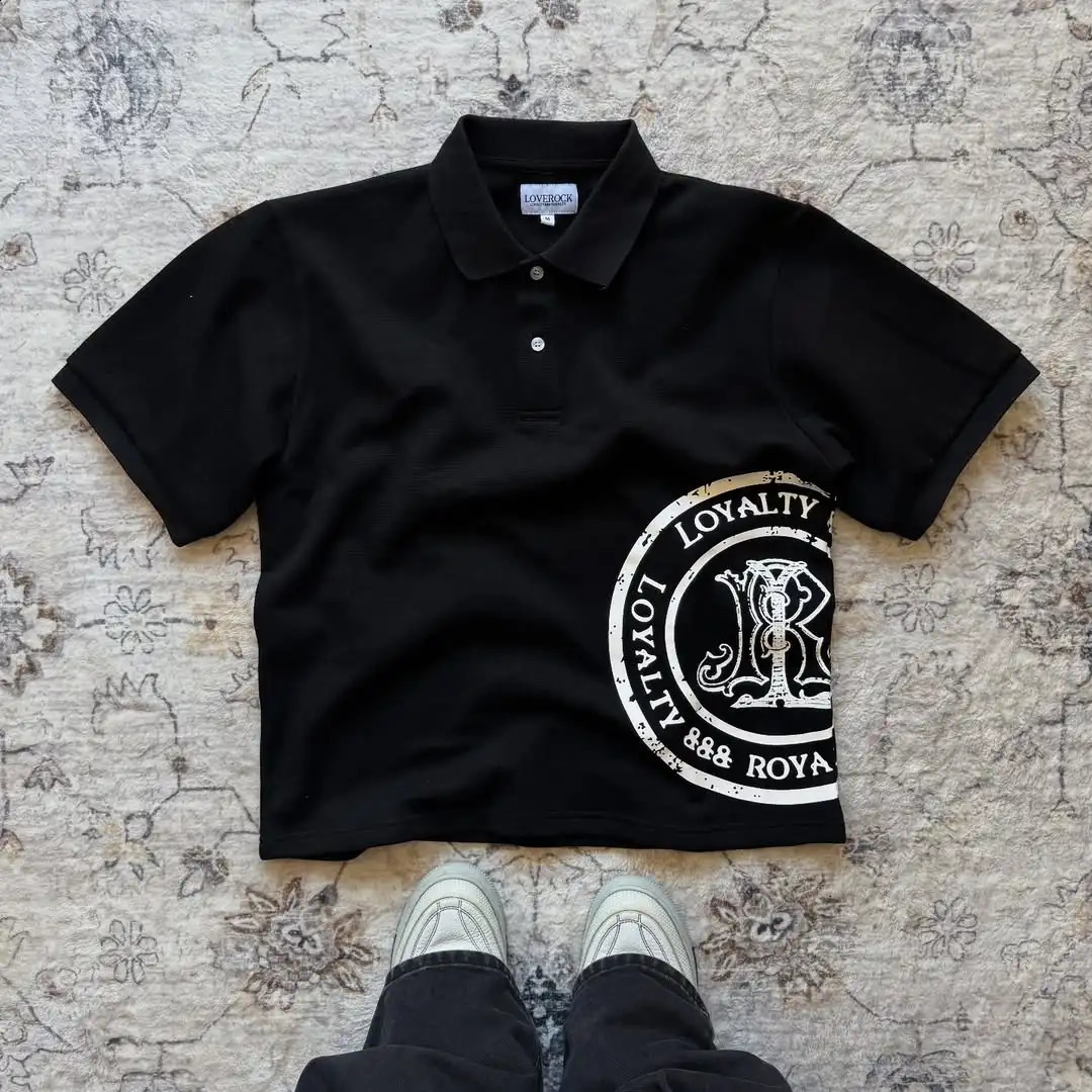Personalized Creative Art Passionate Kiss Love Lips Exquisite Printed Cotton Lapel Short Polo Shirt Mens Casual Couple Clothing 250910BJ - view 5