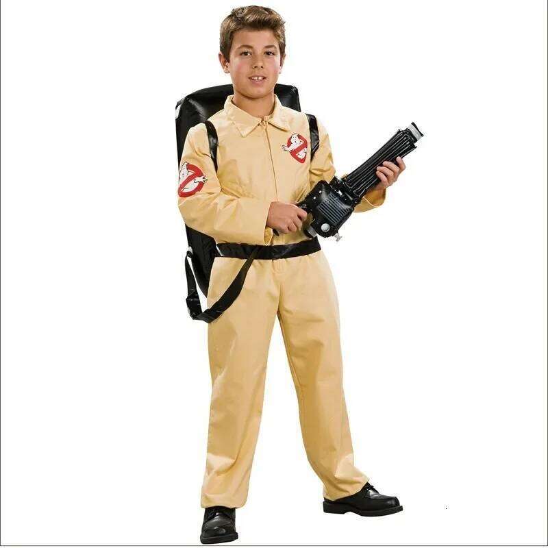 Ghostbusters uniform Ghostbu sters c ostume with gun Quantum bag Halloween costume