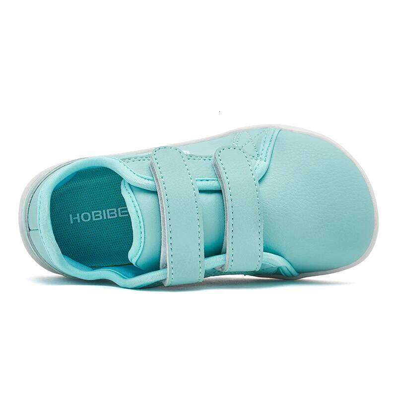 HOBIBEAR Kids Barefoot Little/Big/Kid Wide Toe Minimalist Sneakers Lightweight Hook Loop Artificial Leather Shoes