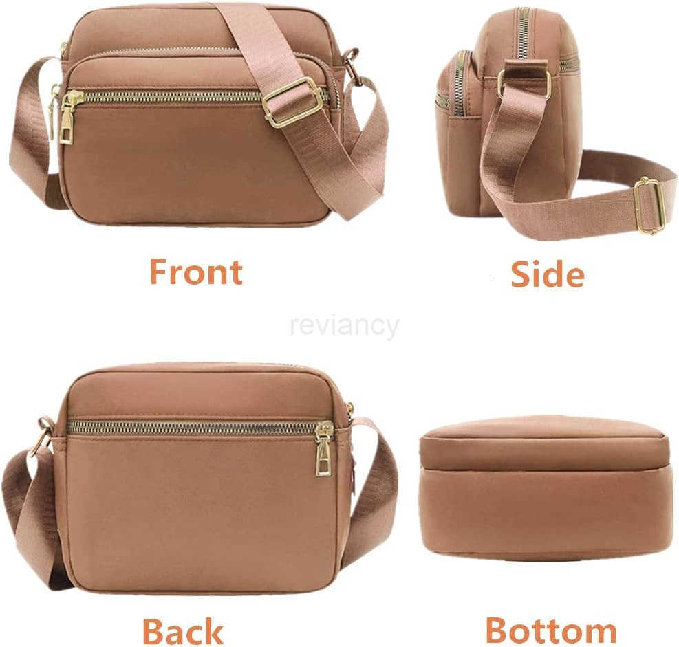 Nylon Crossbody Bags for Women Purses and Handbags Womens Casual Messenger Bag Waterproof Black Crossbody PurseW250911