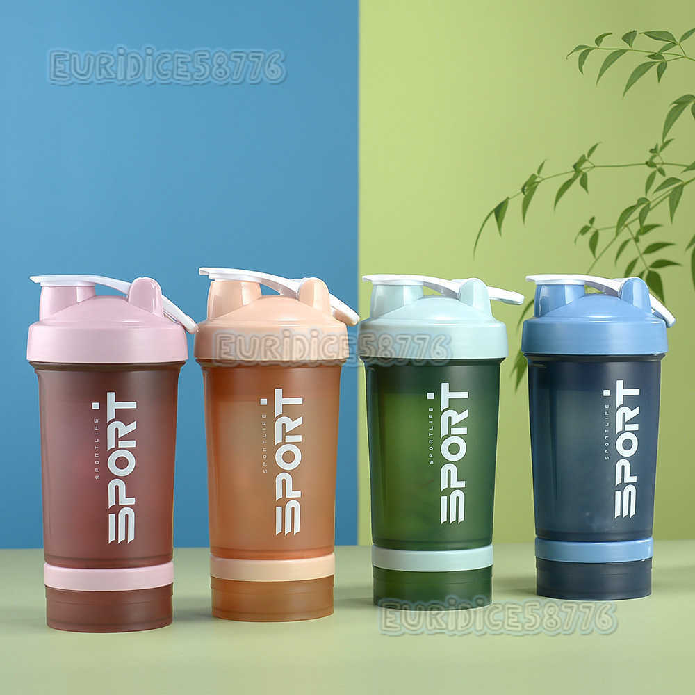 Sports Shaker Cup Portable Sports Sealed Waterproof Coffee Cup Multifunctional Large Capacity Plastic Water Cup H250911