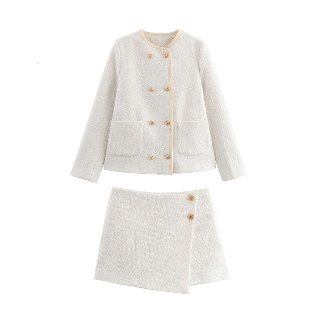 DHEssentials 2025 Fashion Small Chanel Style Suit Jacket X5018 Jacquard Short Skirt Pants X5019
