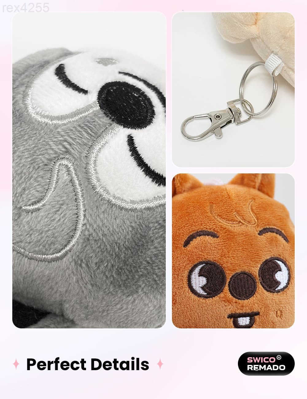 Keychains Cute Cartoon Animal Keyring Car Key Pendant Women Backpack Handbag Wallet Pendants DecorationW250911