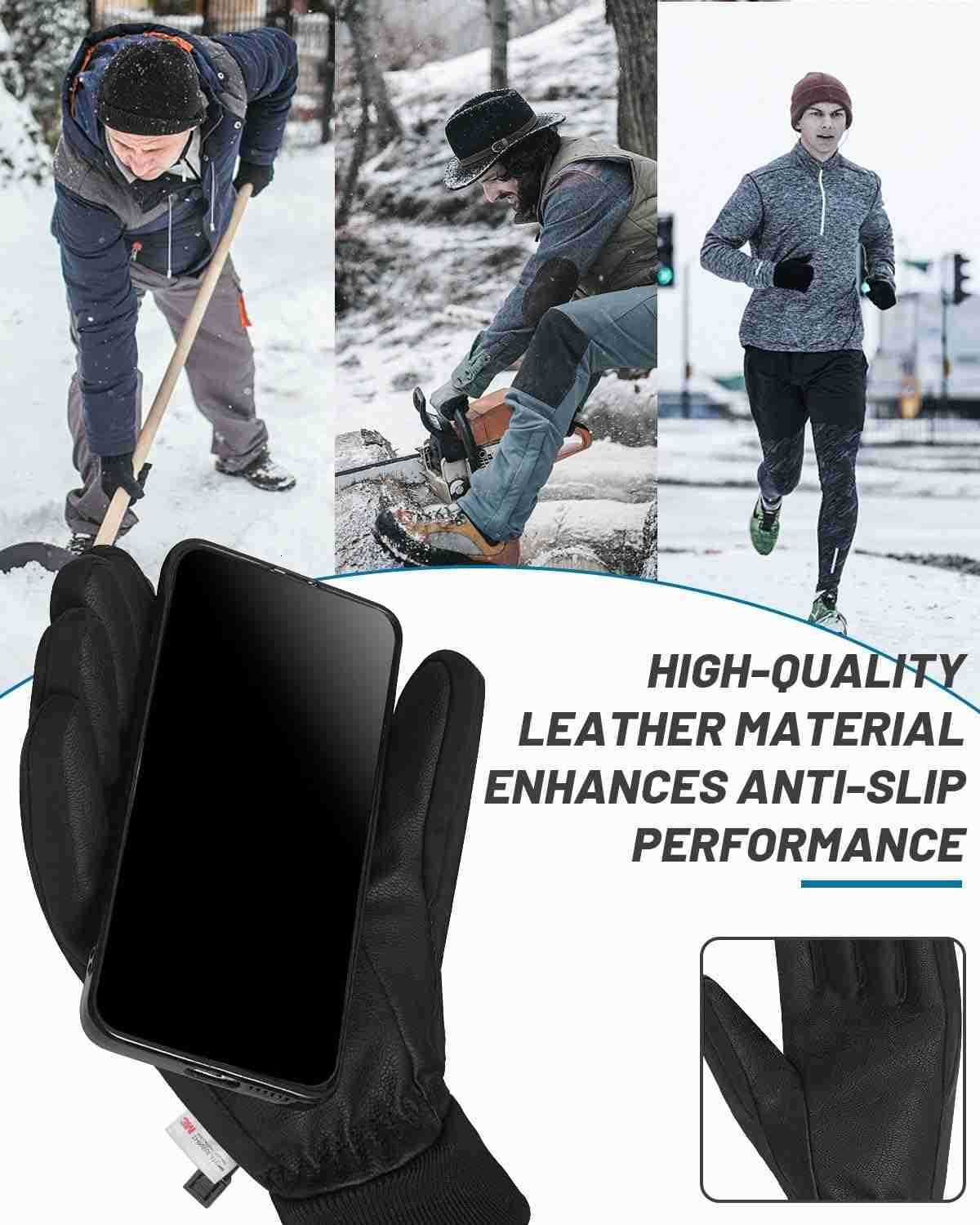 Waterproof Gloves for Cold Weather for MenWomen Thick Winter Gloves with 3M Thinsulate Thermal Warm Snow GloveW250911