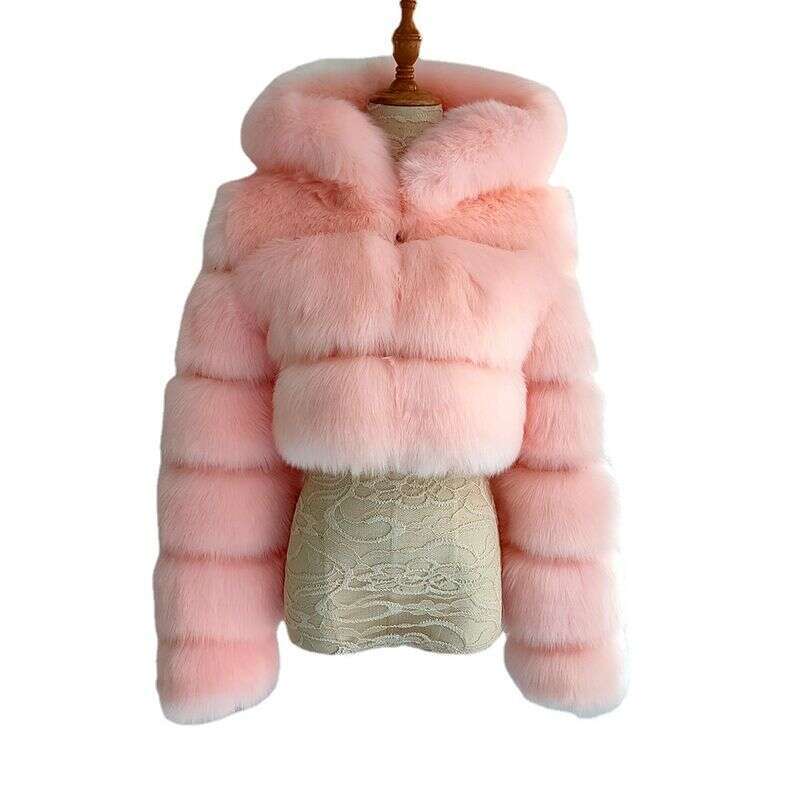 Women's Clothing Coat Fashion Fur Plus Size Medium Long Plush Jacket Coat Women