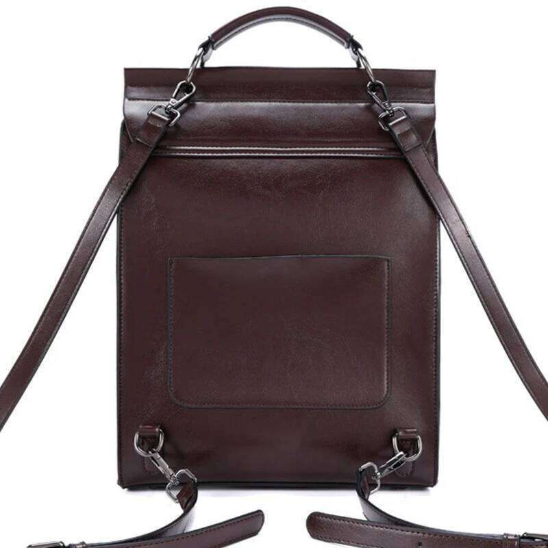 Cowhide Backpack Women Vintage Genuine Leather School England College Style Designer Shoulder Bag Ladies Handbags 250911