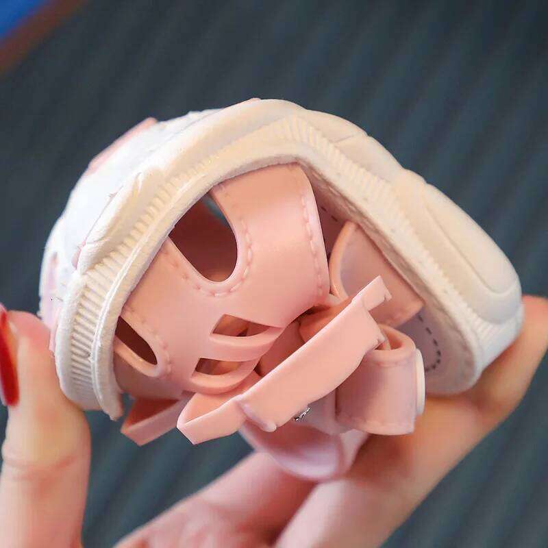 Solid Bow Children's Summer Shoes Cute PVC Beach Non Slip For Baby Girls Footwear Soft Infant Kids Fashion Sandals