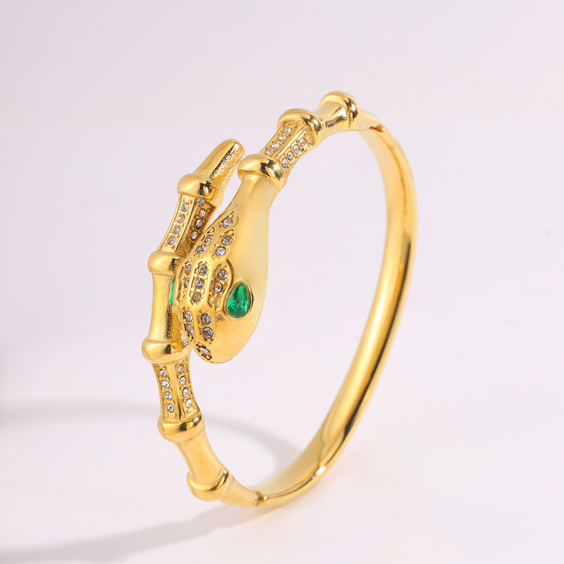 jewelry designer for women Narrow Single Circle Snake Bracelet Dia High Quality Gold Plated Bangle Christmas luxury Birthday Gift no fade