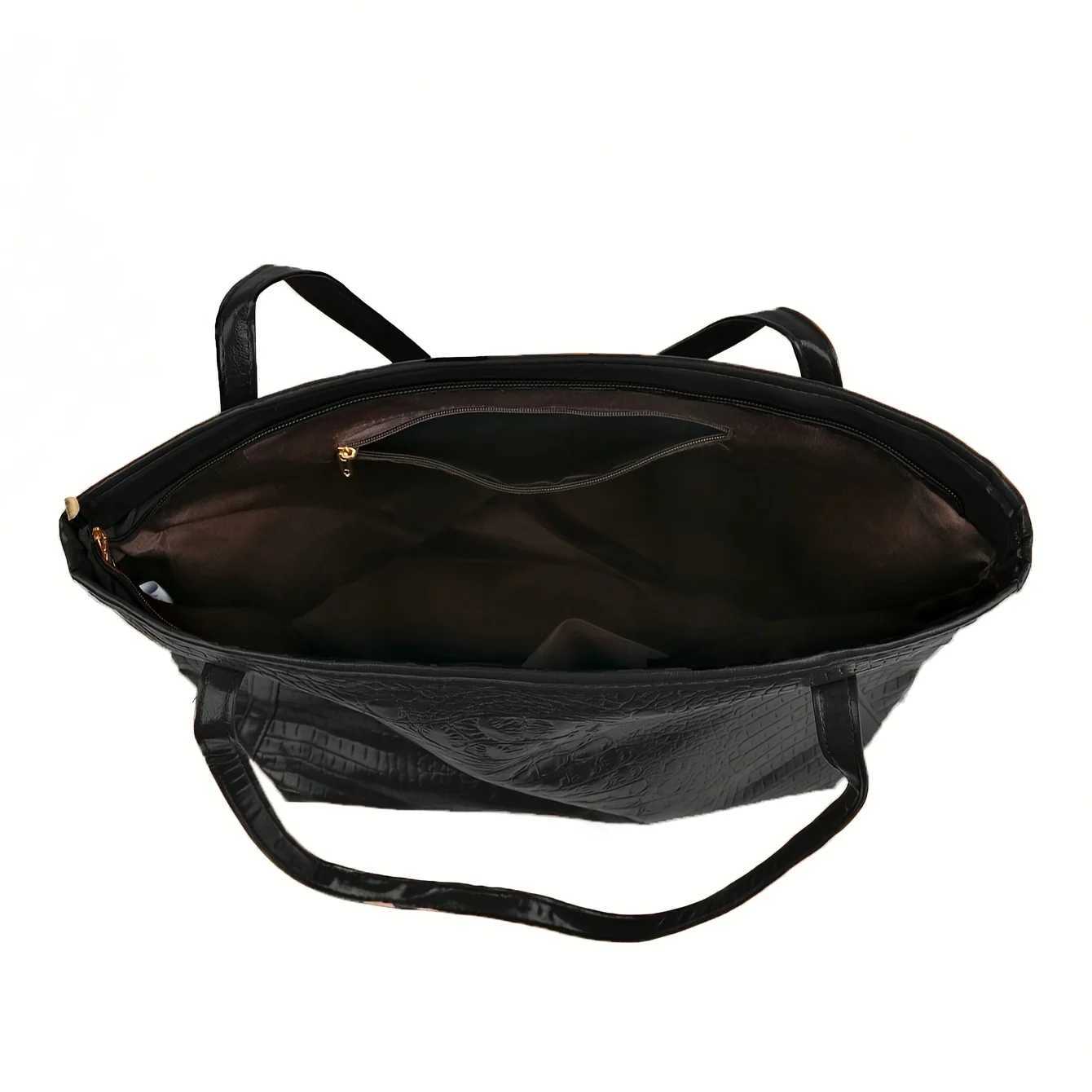 Womens Shoulder Bag Large Capacity Crocodile Pattern Tote Handbag For Women Shopping Bag Z250911