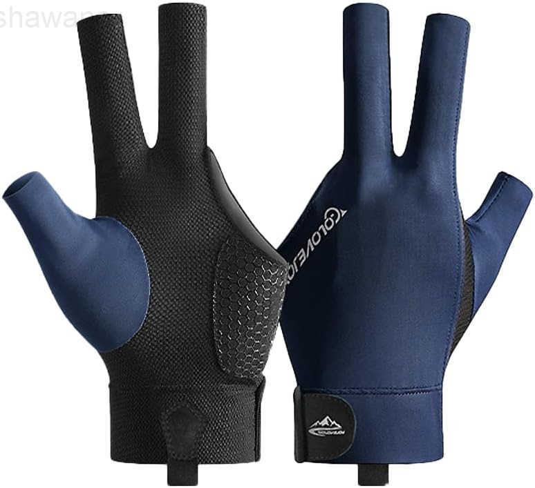 Pool Glove Left Hand Billiards Glove Billiard Pool Gloves for Left Hand 3 Finger Snooker Cue Sport Glove Popular Sizes for Men WomenW250911