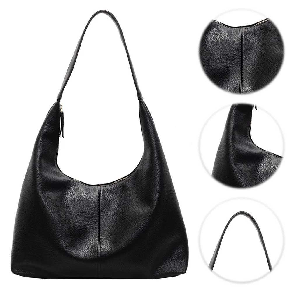 Slouchy Hobo Bag for Women Zipper Closure Tote Bag PU Leather Large Capacity Solid Color Handbag for Travel Shopping Work W250911