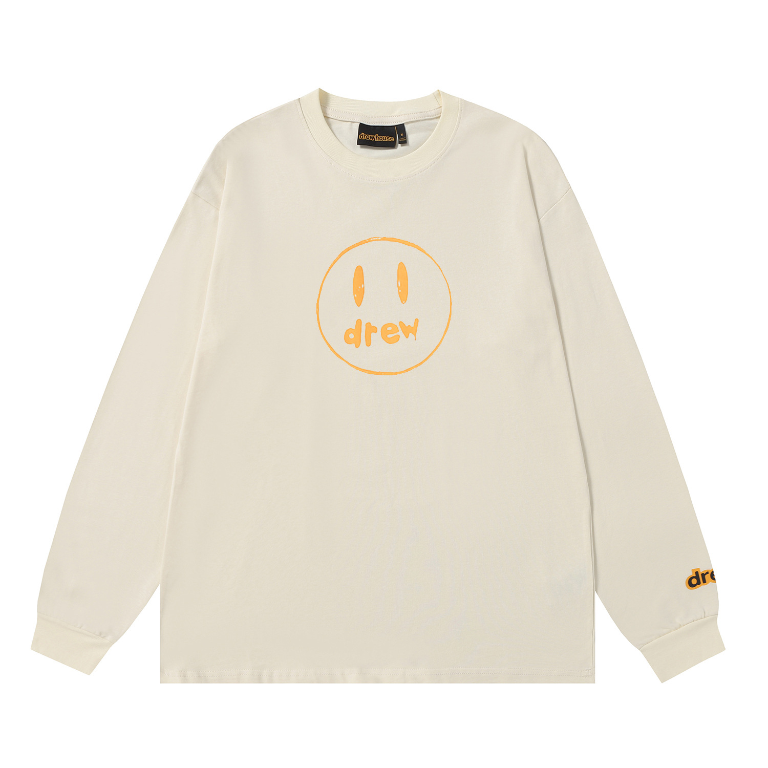 Drew House New Classic smiley drew letters T Shirt Men's and Women's Long Sleeve Tshirt Designer Luxury