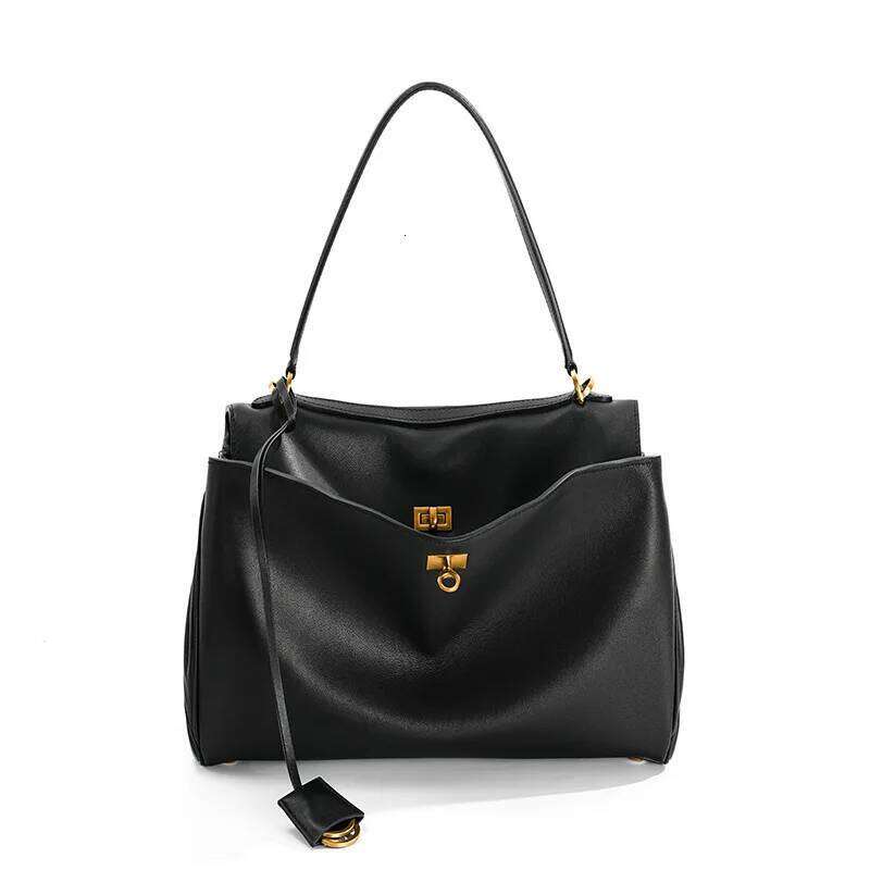 2025 Rodeo Leather Large Capacity Commuter Tote Single Shoulder Handbag Crossbody Underarm Bag for Stylish Commuting