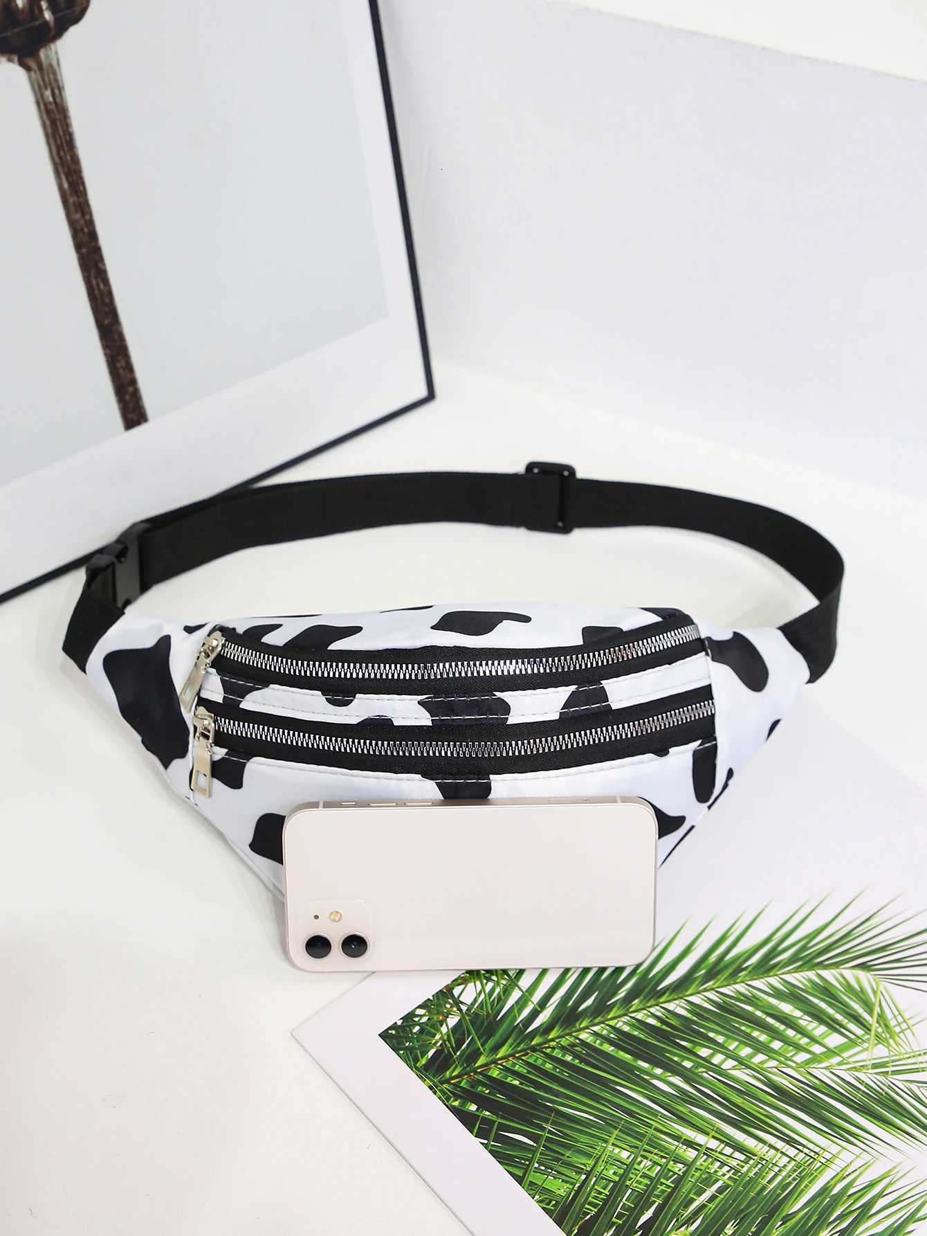 Cow Pattern Waist Bag Fanny Pack Pouch Printing Fashion Ladies Messenger Bag Sports Chest Bag CrossBody Pocket Belt Bum Z250911
