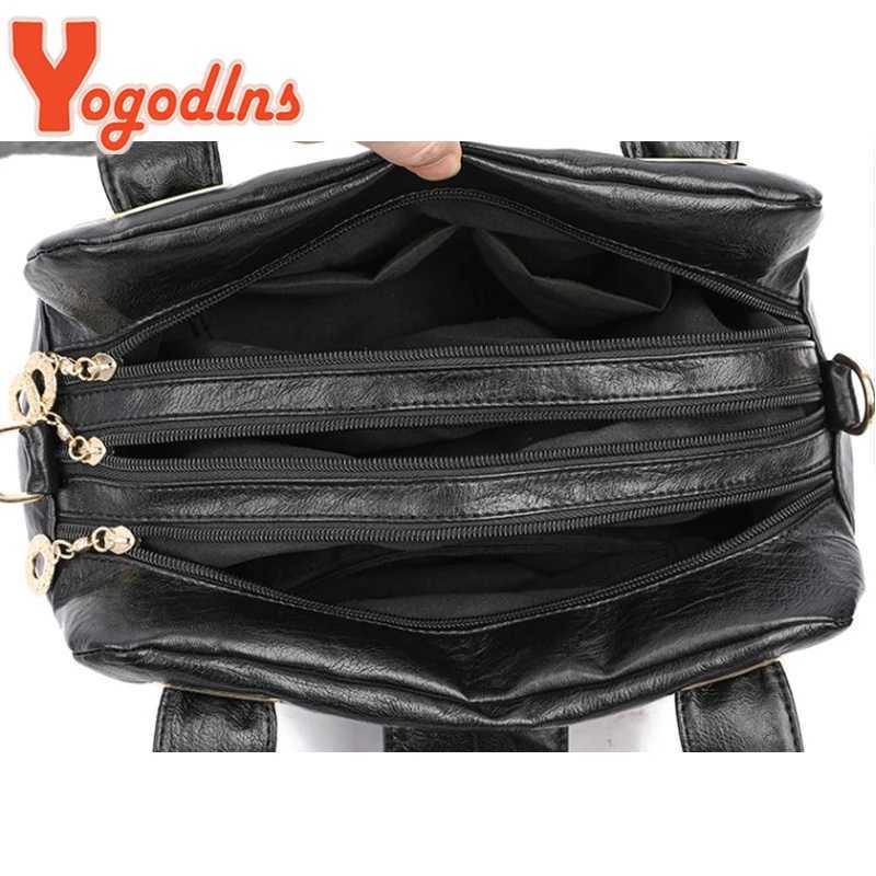 Yogodlns Winter Handbag Women PU Leather Handle Bag Designer Shoulder Bags s Crossbody Bags Elegant Messenger Pouch Z250911