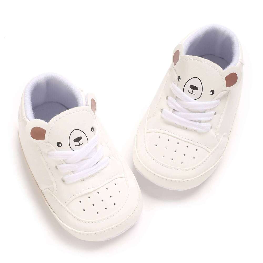 3 Colors Cartoon Spring Newborn Infant Girls and Boys Recreational Baptism Non-Slip Walking Shoe Soft-soled Sneaker
