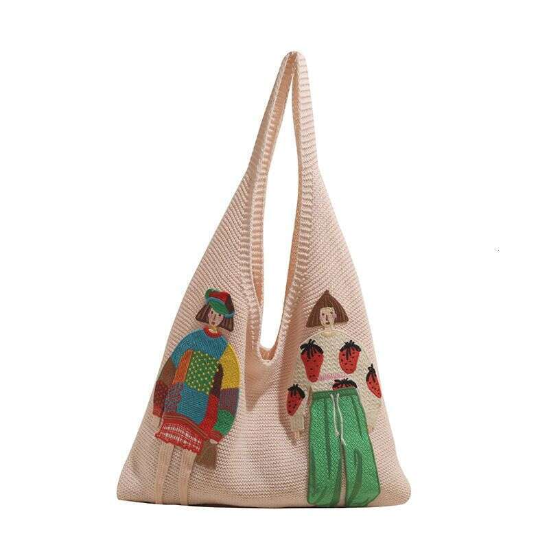 Niche Design Woven For Women 2025 Summer New Crossbody Large Capacity Fashion Knitted Shoulder Underarm Bag